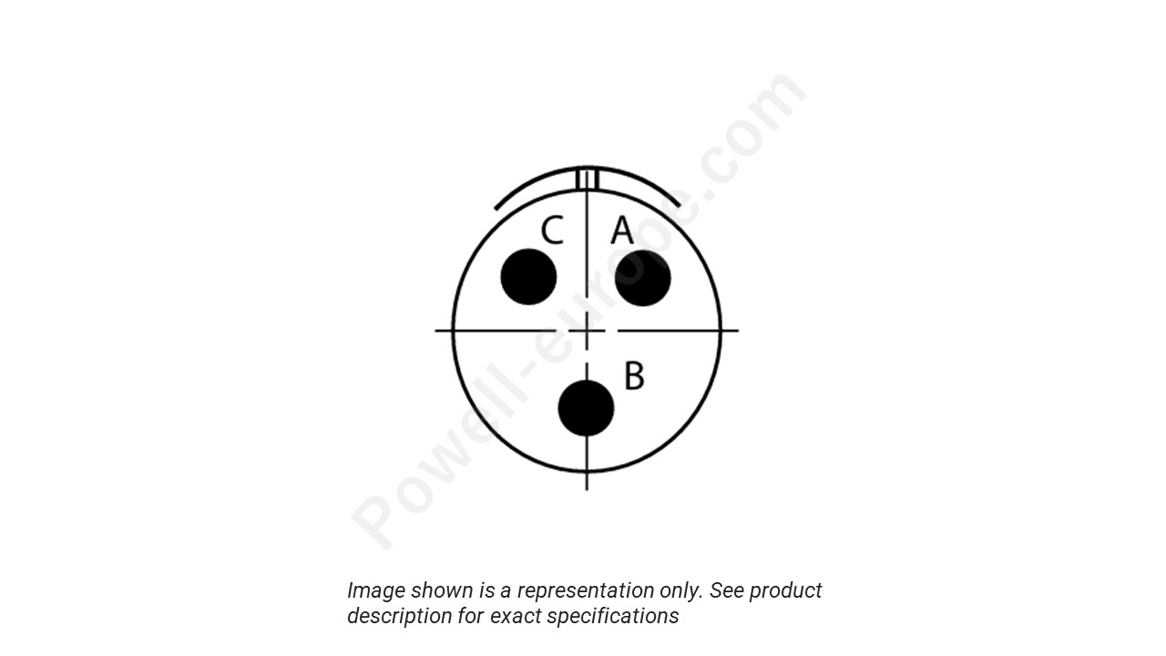 Image showing the insert arrangement and polarization of the Conesys D38999/26ZA98AA
