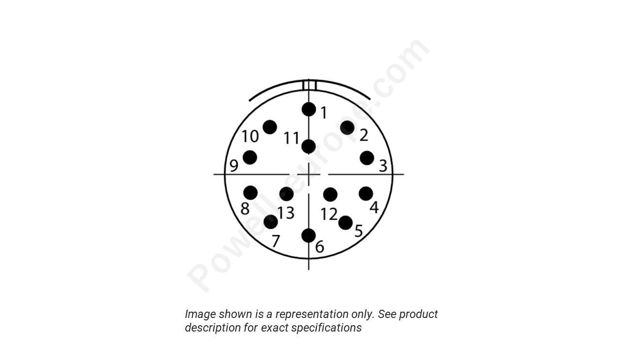 Image showing the insert arrangement and polarization of the Conesys D38999/26ZB35AA