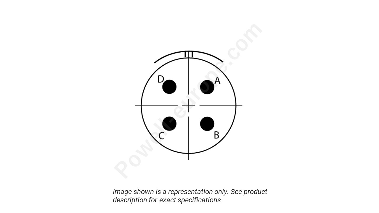 Image showing the insert arrangement and polarization of the Conesys D38999/26ZB4AA