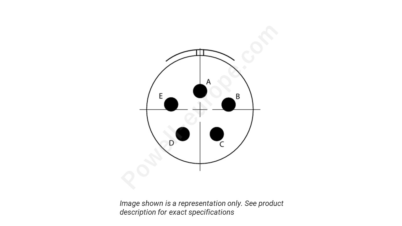 Image showing the insert arrangement and polarization of the Conesys D38999/26ZD5AN