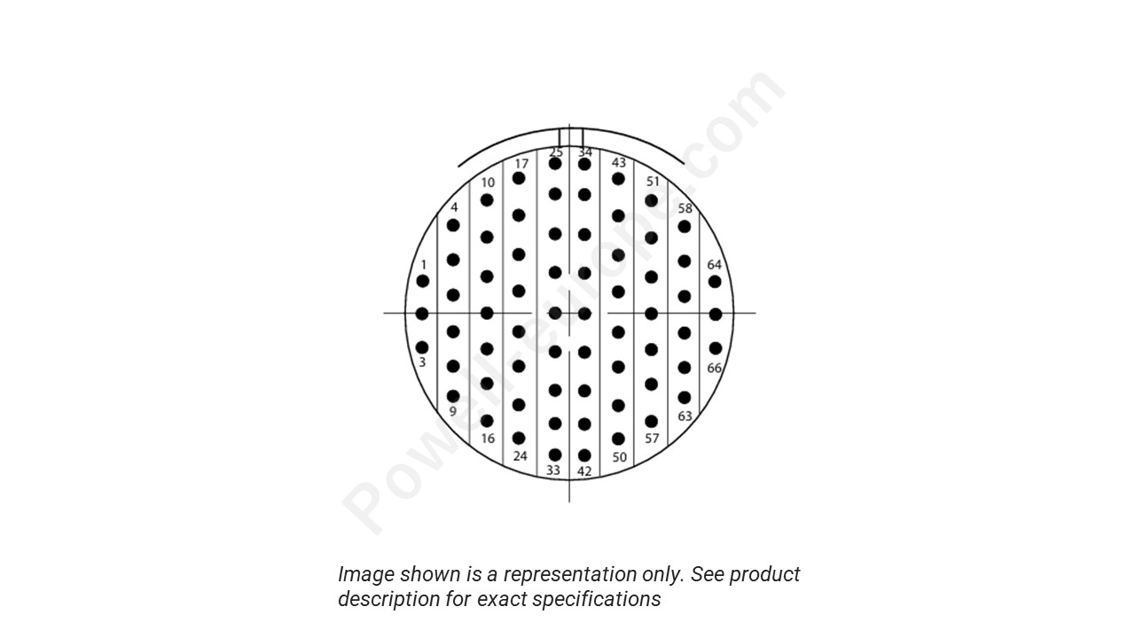 Image showing the insert arrangement and polarization of the Conesys D38999/26ZF35AA