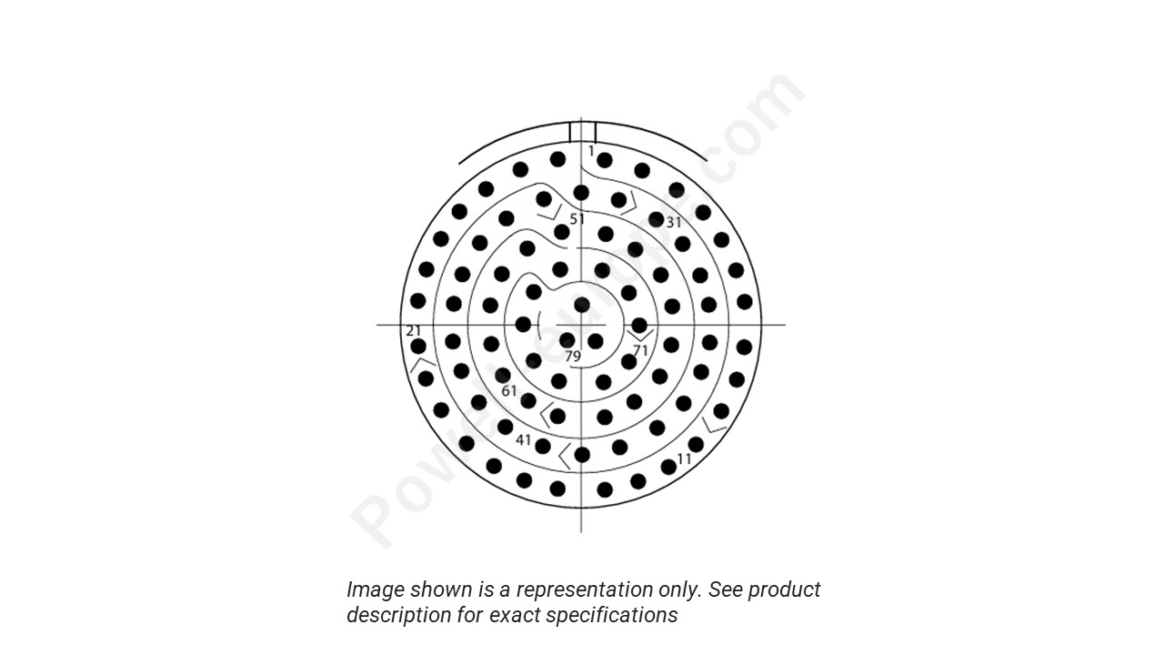 Image showing the insert arrangement and polarization of the Conesys D38999/26ZG35AA