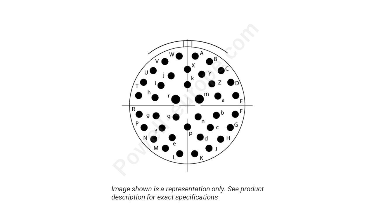 Image showing the insert arrangement and polarization of the Conesys D38999/26ZG39AA