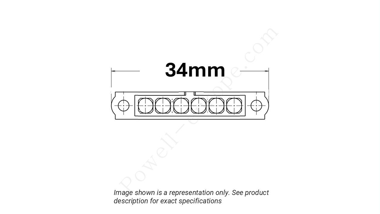 Image showing the arrangement of the contacts and width of the Harwin M80-400000000-06-329-00-000