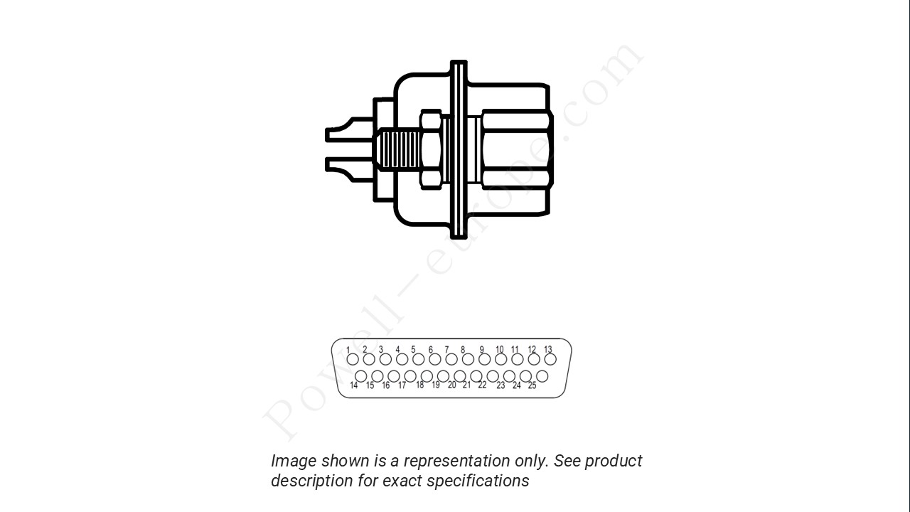 Image showing the insert arrangement and polarization of the Positronic MD25M20000/AA-14