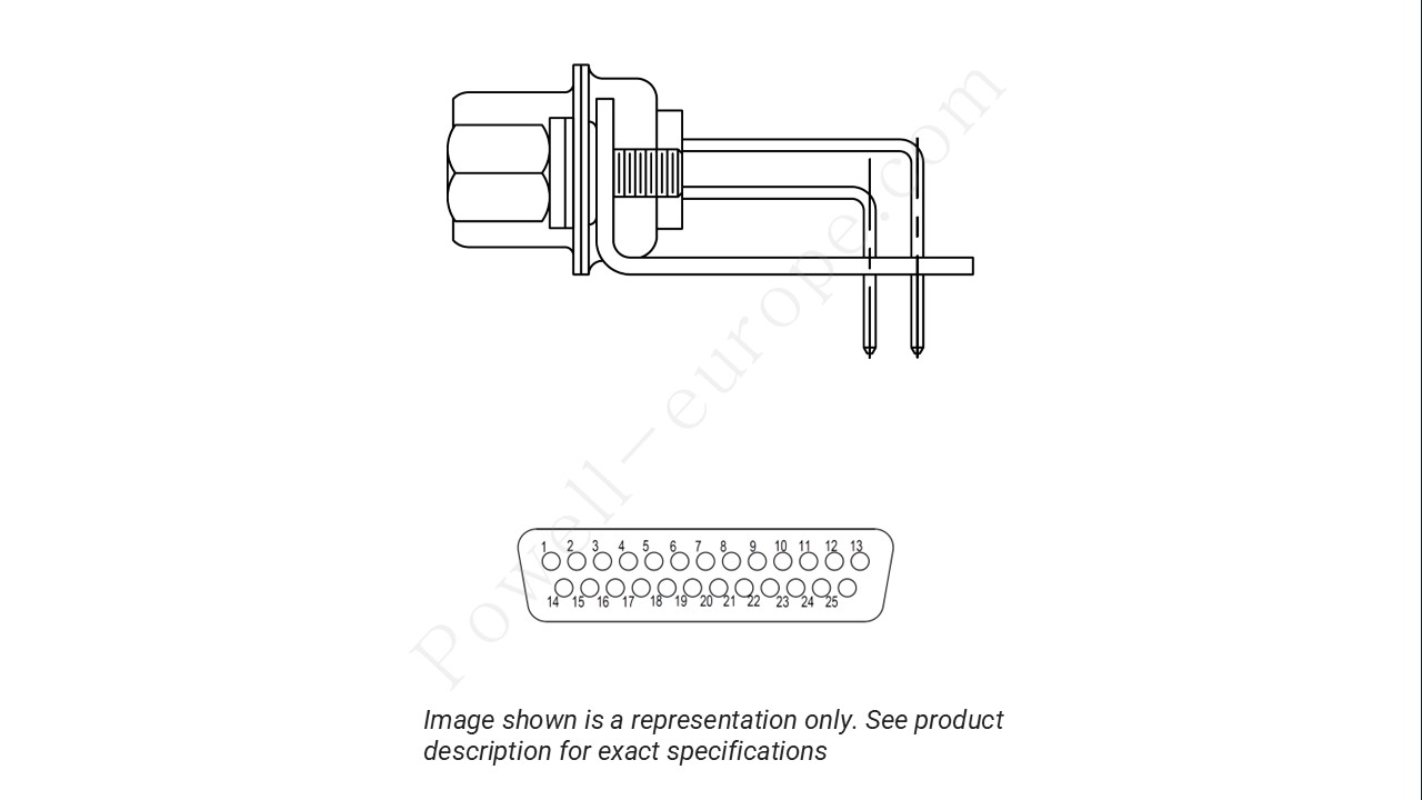 Image showing the insert arrangement and polarization of the Positronic MD25F59B70T20/AA-14