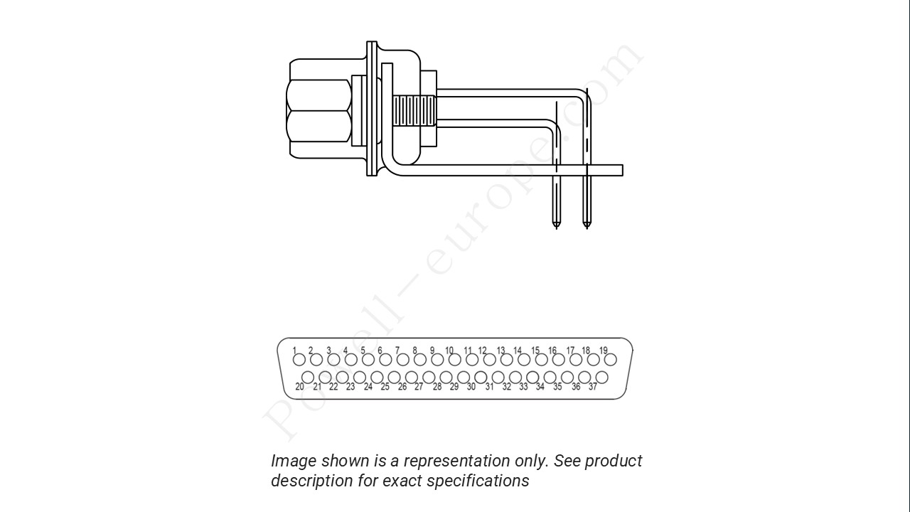 Image showing the insert arrangement and polarization of the Positronic MD37M59R2000