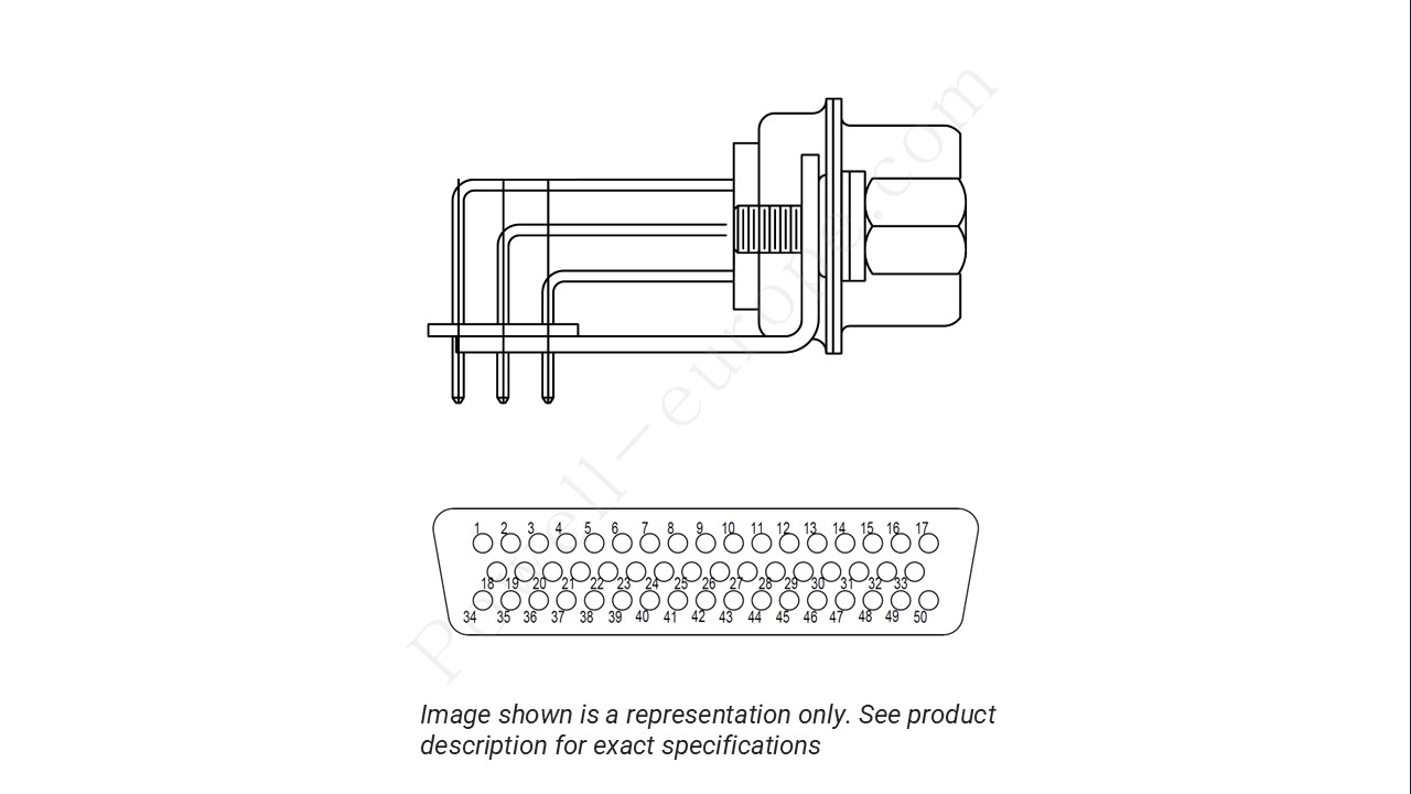 Image showing the insert arrangement and polarization of the Positronic MD50F59B00X