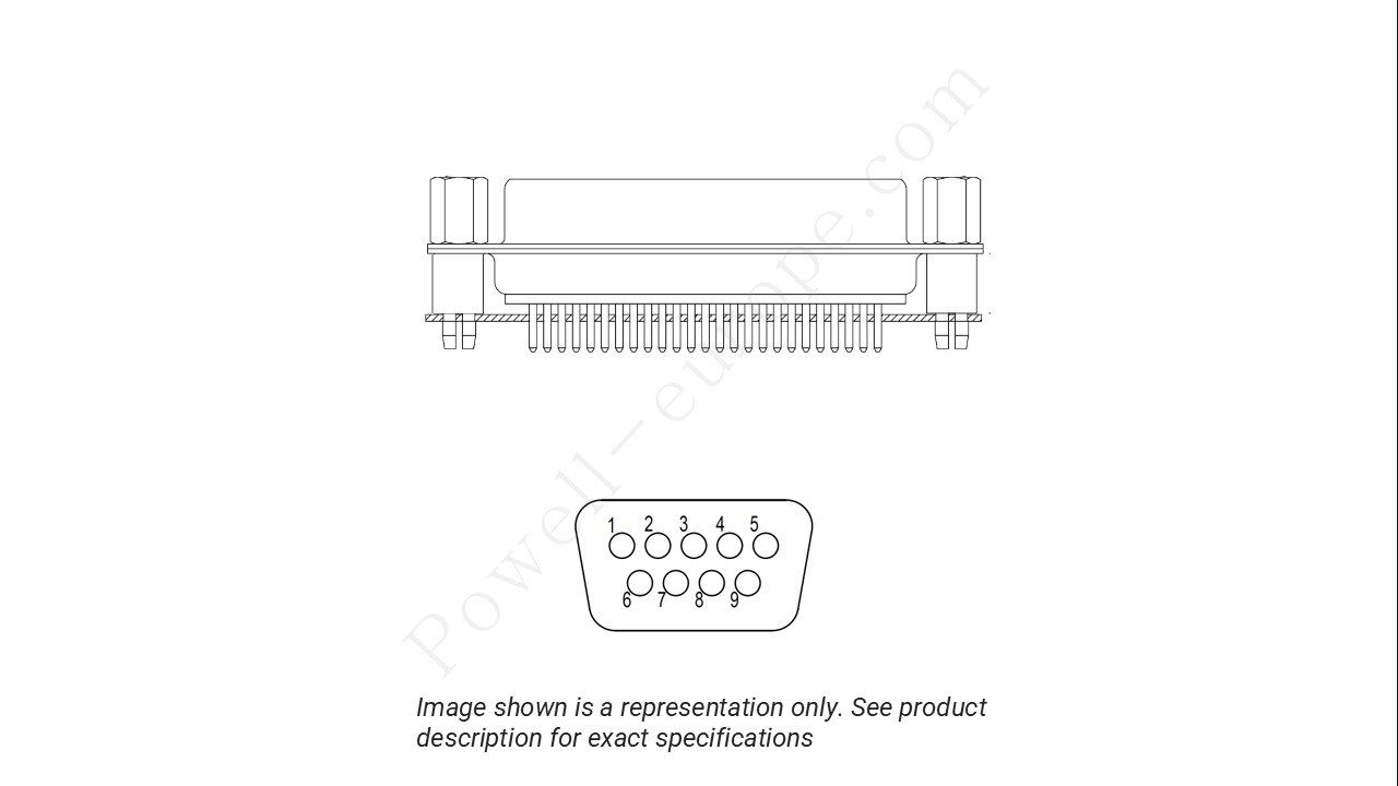 Image showing the insert arrangement and polarization of the Positronic MD9M330000
