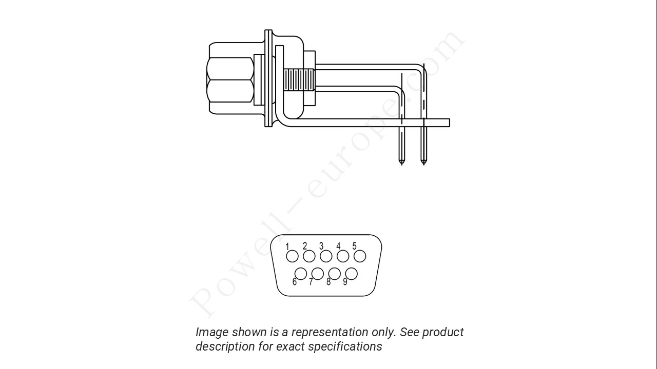Image showing the insert arrangement and polarization of the Positronic MD9F59B30T0/AA
